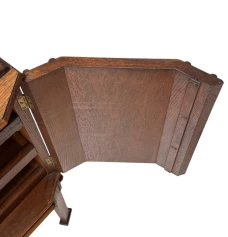 Art Deco Amsterdamse School Oak Pedestal Desk, 1920s